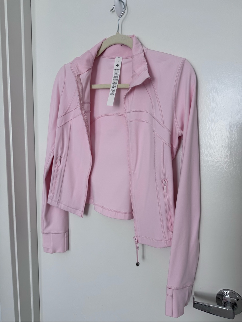 lululemon athletica cropped define jacket in strawberry milkshake